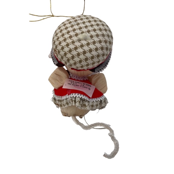 Kurt S. Adler Corn Husk Ornaments Granny and Grandpa Mouse 4" - Picture 3 of 9